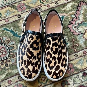 Kate Spade Lilly Leather Cow Hair Slip On Sneaker sz 7.5